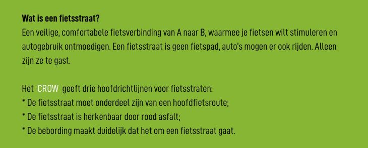 Blog afbeelding uitleg Fietsstraat