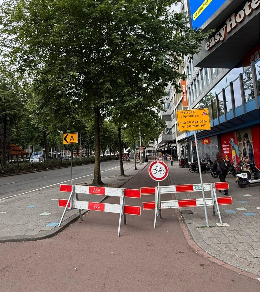 Blog fietsers op 1 afzetting